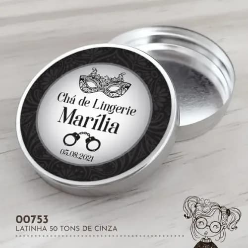 Latinha Adesivada 50 Tons de Cinza - 00753