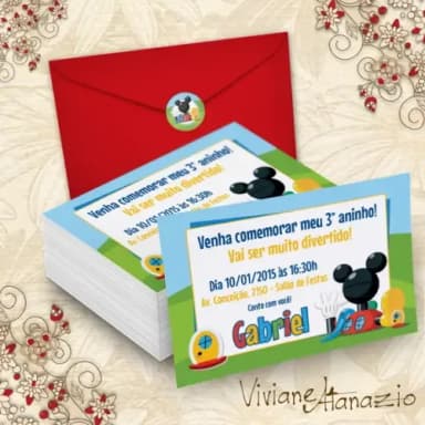 Convite Casa do Mickey - 00243