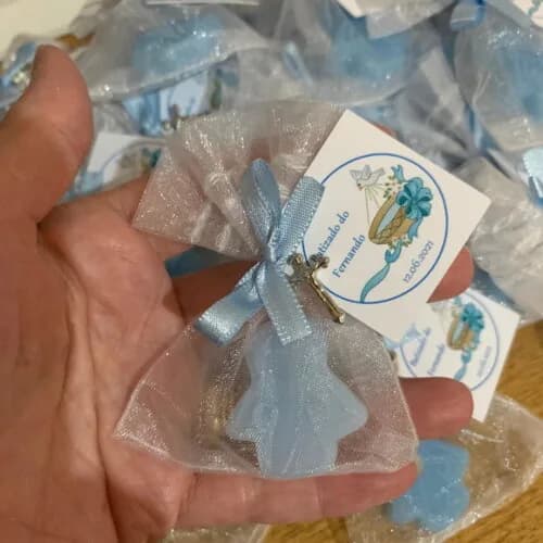 Lembrancinha Batizado Sabonete Anjinho Azul