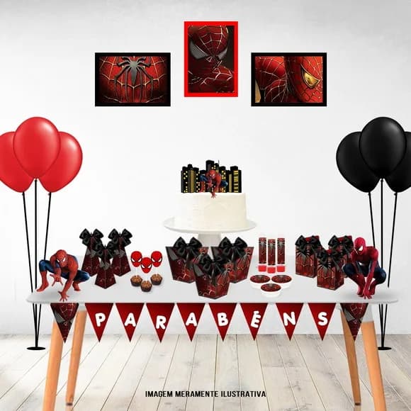 Kit 60 Lembrancinhas Homem Aranha