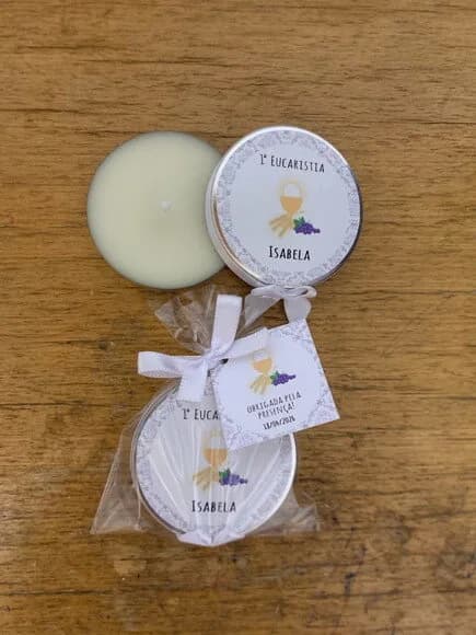 Lembrança p/ 1ª Eucaristia Vela Aromática Anjinha