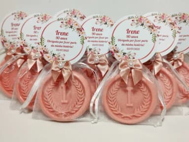 Lembrancinha 70 Anos, Sabonete Letra Inicial Personalizada