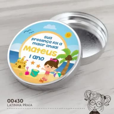 Latinha Adesivada Praia - 00430