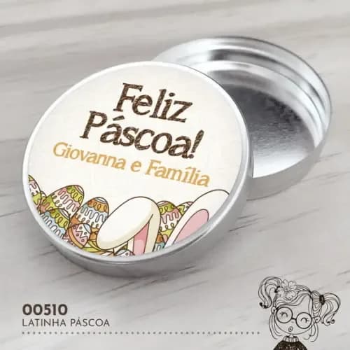 Latinha Adesivada Páscoa - 00510