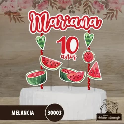 Topo de Bolo Melancia - 30003