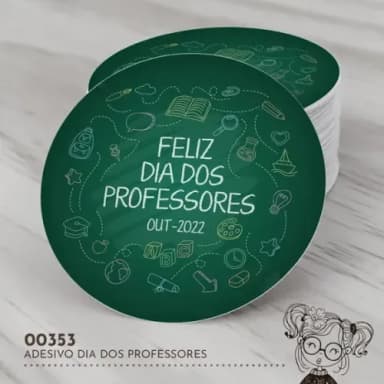 Adesivo Redondo Dia dos Professores - 00353