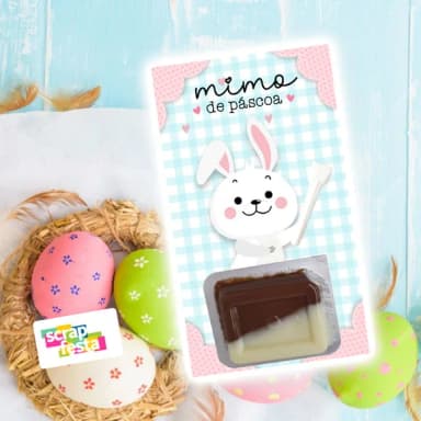 Card com Ducrem/nucita Chocolate com Avelã Festa Páscoa Cute