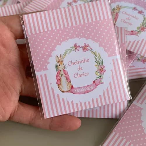 Lembrancinha Chá de Bebê Sachê Aromático Gaveta Coelhinha