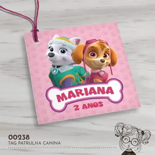 Tag Quadrada Patrulha Canina - 00238