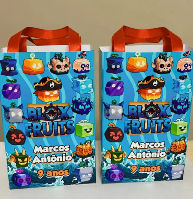 Sacolinhas Personalizadas Blox Fruts Lembrancinhas Para Aniversário
