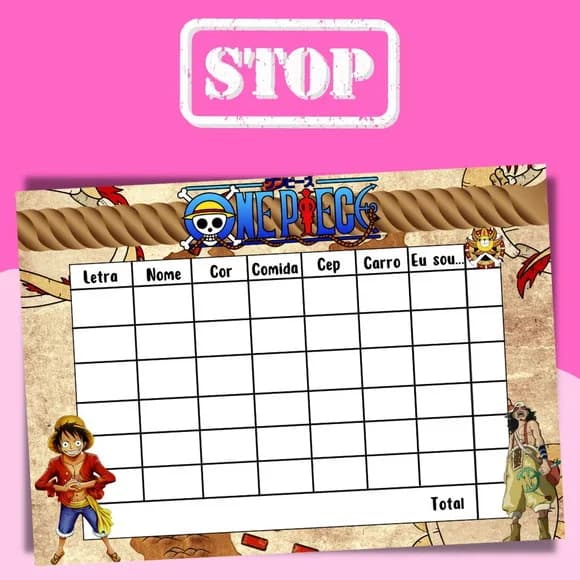 Jogo do Stop ( Conhecido Como Adedanha)