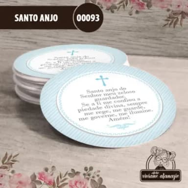 Adesivo Redondo Santo Anjo - 00093