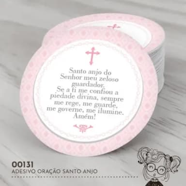 Adesivo Redondo Santo Anjo - 00131