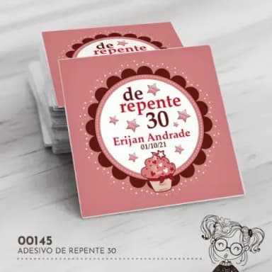 Adesivo Quadrado de Repente 30 - 00145