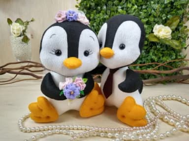 Topo de Bolo - Pinguins