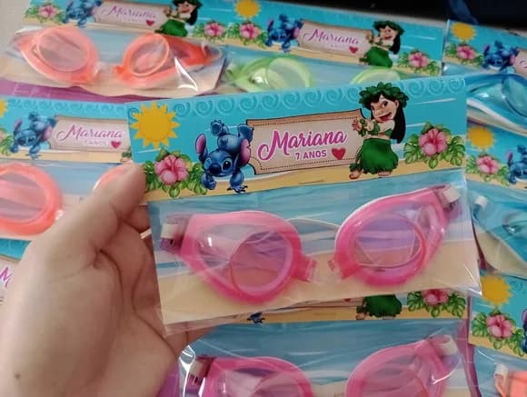 Festa Stitch Lembrancinha Óculos de Natação Personalizados