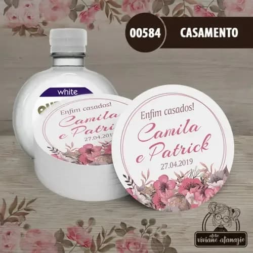 Adesivo Água Ouro Fino Casamento - 00584