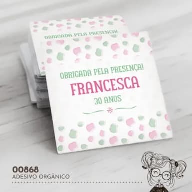 Adesivo Quadrado Orgânico - 00868