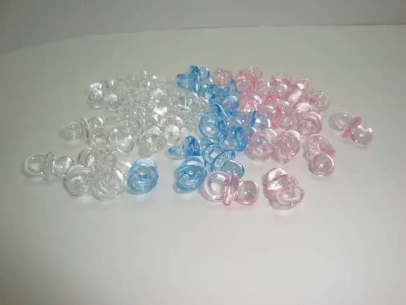 mini chupetinha de acrilico pct com 100 unidades