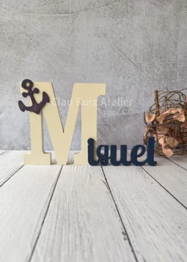 Letras 18mm - Decoração Bebê Marinheiro