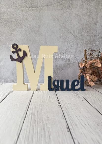 Letras 18mm - Decoração Bebê Marinheiro