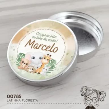 Latinha Adesivada Floresta - 00785