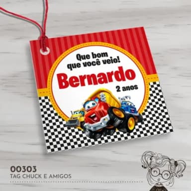 Tag Quadrada Chuck e Amigos - 00303