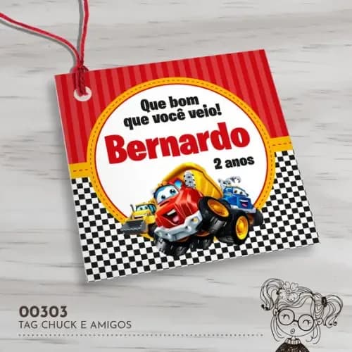 Tag Quadrada Chuck e Amigos - 00303
