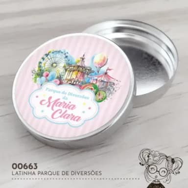 Latinha Adesivada Parque de Diversões - 00663