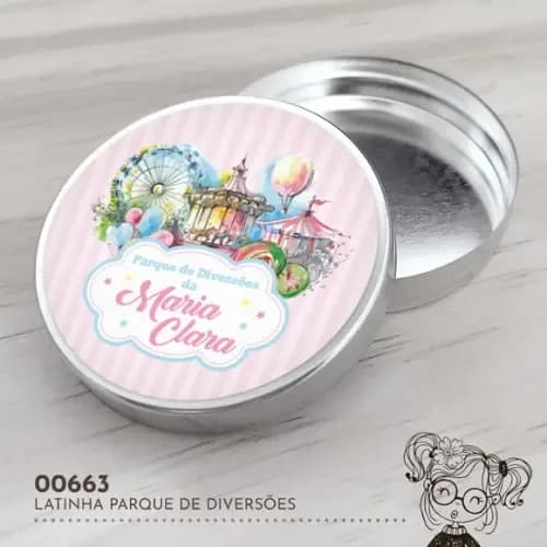 Latinha Adesivada Parque de Diversões - 00663