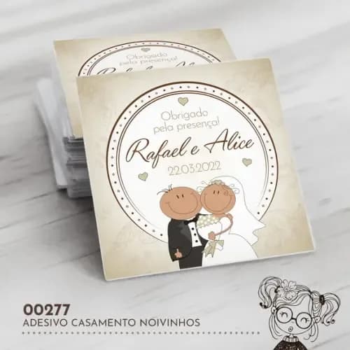 Adesivo Quadrado Casamento - 00277
