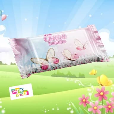 Kit Kat Personalizado Jardim Encantado Borboletas Aquarela