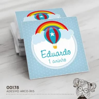 Adesivo Quadrado Arco-íris - 00178