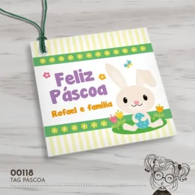 Tag Quadrada Páscoa - 00118