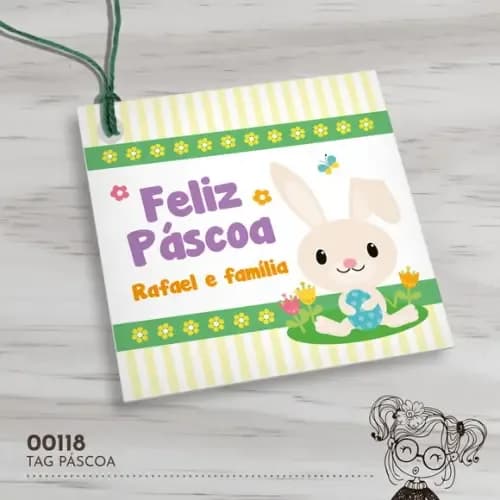 Tag Quadrada Páscoa - 00118