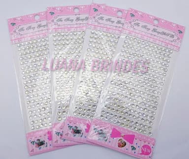 Cartela Adesiva com Strass Prata - 2 unidades