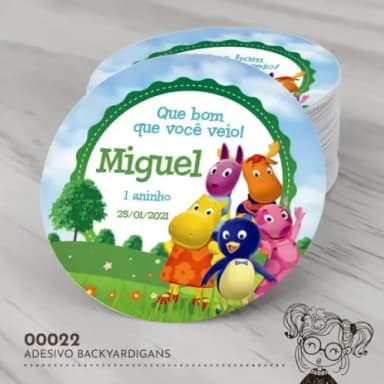 Adesivo Redondo Backyardigans - 00022