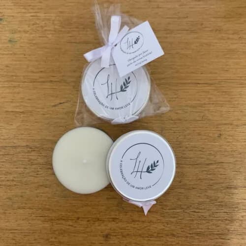 Lembrancinha Casamento Vela Aromática Folhas