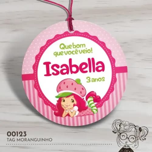 Tag Redonda Moranguinho - 00123