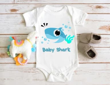 Body Bebê Baby Shark - Conforto e Diversão