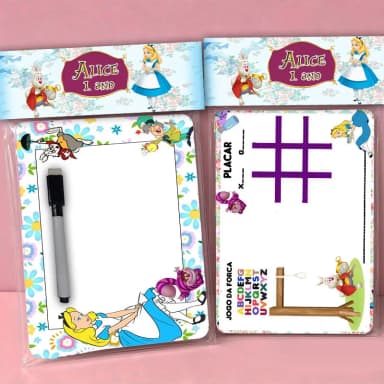 Lousa Magica Personalizada lembrancinhas da Alice no Pais das Maravilhas