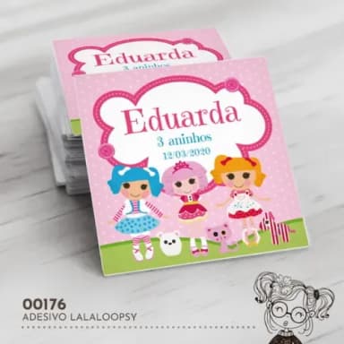Adesivo Quadrado Lalaloopsy - 00176