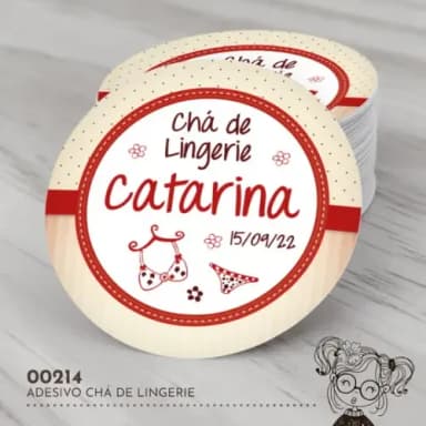 Adesivo Redondo Chá de Lingerie - 00214