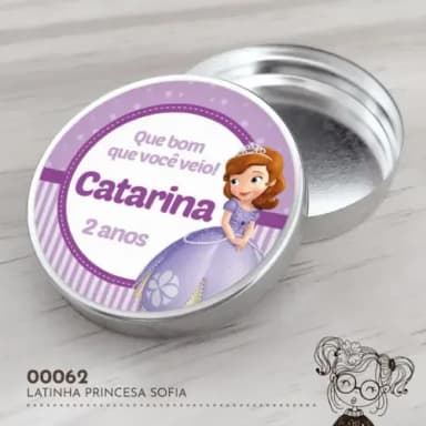 Latinha Adesivada Princesa Sofia - 00062