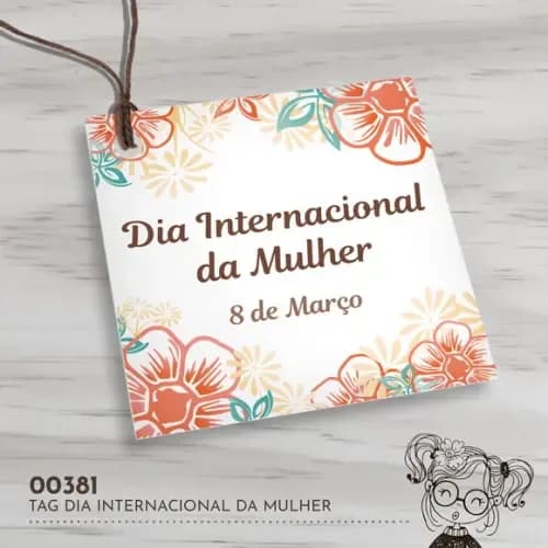 Tag Quadrada Dia Internacional da Mulher - 00381
