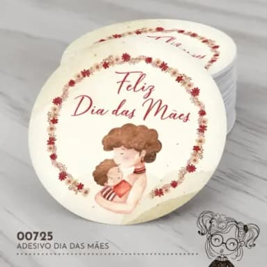 Adesivo Redondo Dia das Mães - 00725
