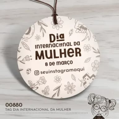 Tag Redonda Dia Internacional da Mulher - 00880