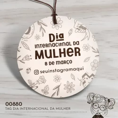 Tag Redonda Dia Internacional da Mulher - 00880