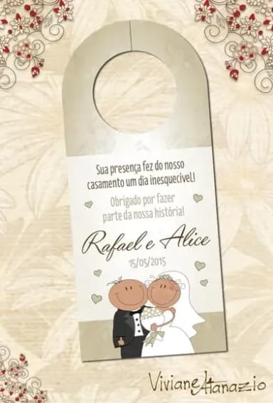 Tag Retrovisor Casamento - 00277