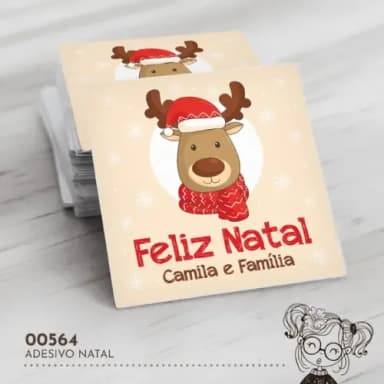 Adesivo Quadrado Natal - 00564